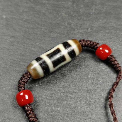Vintage Sky Earth Dzi Bead Necklace | Tibetan Dzi Jewelry | Protection Charm for Harmonious and Balance | Spiritual Gift | 30*11mm
