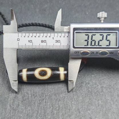 Vintage Sky & Earth Dzi Bead Necklace | Tibetan Jewelry | Protection Charm for Happy and Harmonious | Spiritual Gift | 36*12mm