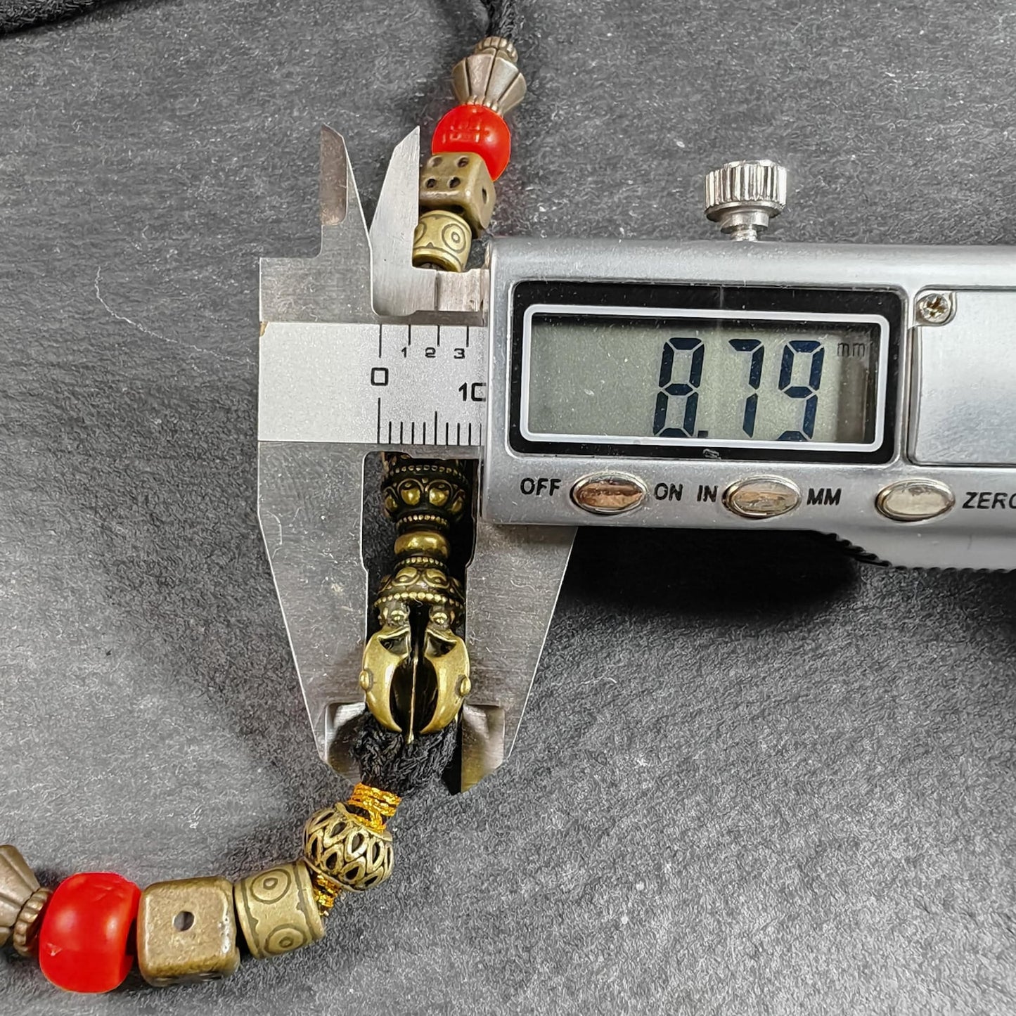 Vintage Tibetan Vajra Amulet Necklace, Brass Copper 5-Pronged Dorje Pendant, Buddhist Protection Charm Jewelry, Spiritual Meditation Gift
