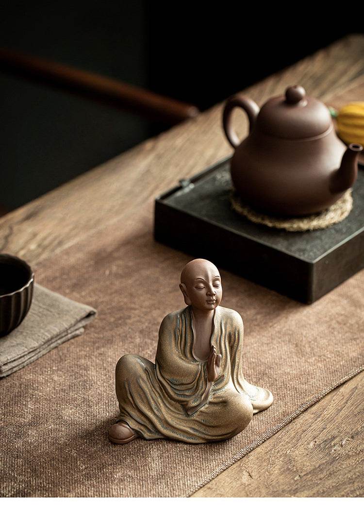 Ceramic Meditation Buddha Statue - Tibetan Buddhist statue, view 12