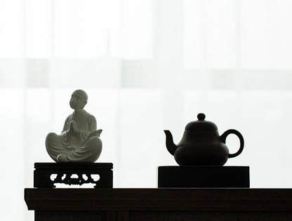 Ceramic Meditation Buddha Statue - Tibetan Buddhist statue, view 19