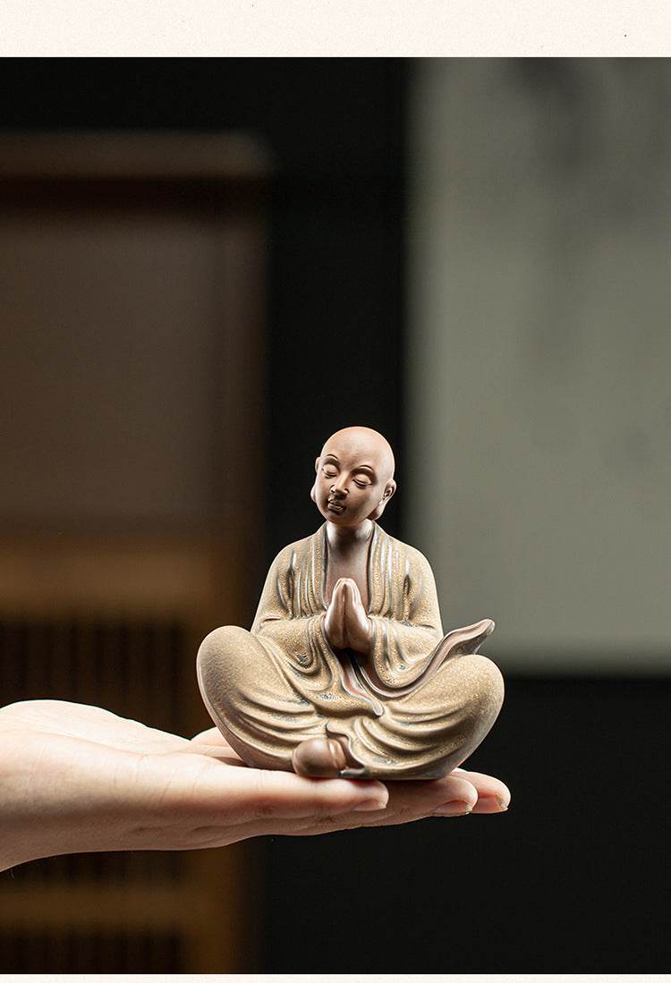 Ceramic Meditation Buddha Statue - Tibetan Buddhist statue, view 13