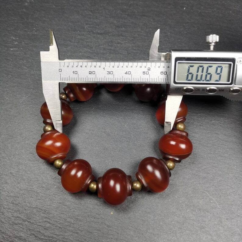 Wrist Mala, Prayer Beads Bracelet - Tibetan Buddhist mala beads, size reference