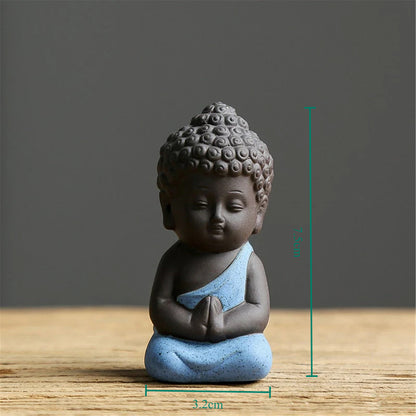 Purple Sand Meditation Buddha Statue