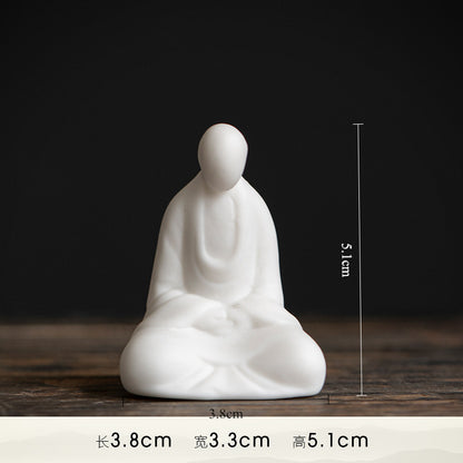 White Porcelain Meditation Buddha Statues