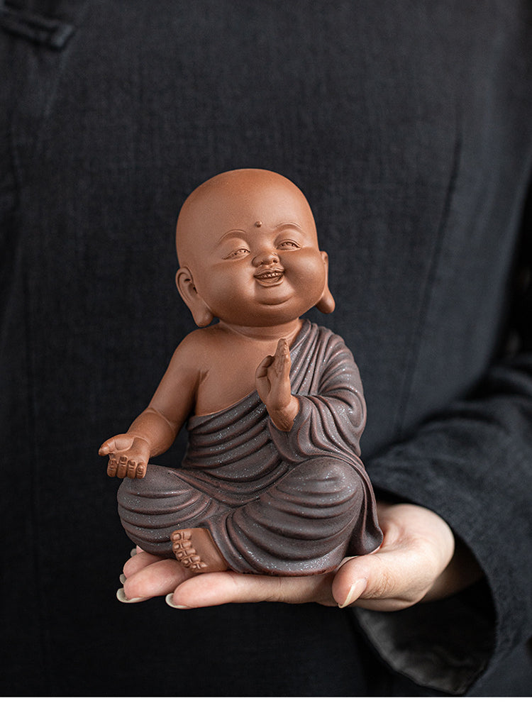 Purple Sand Meditation Buddha Statue