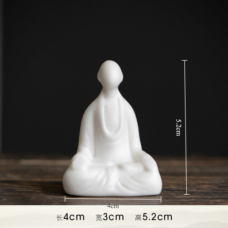 White Porcelain Meditation Buddha Statues