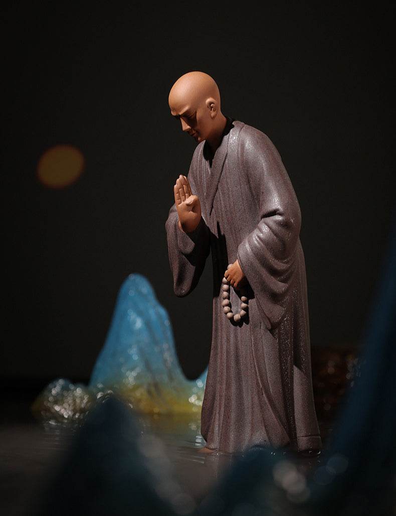 Purple Sand Meditation Buddha Statues - Tibetan Buddhist statue, view 9