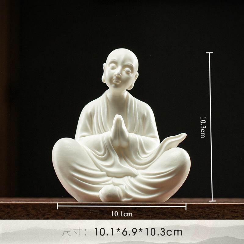 Ceramic Meditation Buddha Statue - Tibetan Buddhist statue, view 11