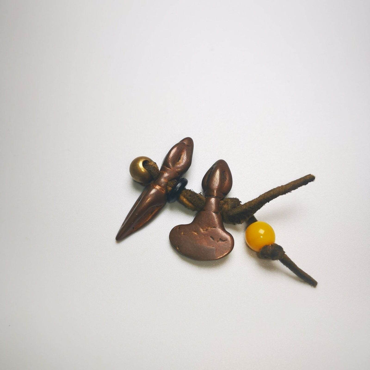 Amulet,Mini Kartika knife of the dakinis and Kila Dorje Phurba - Tibetan Buddhist amulet, size reference