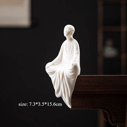 White Porcelain Buddha Statue - Tibetan Buddhist statue, view 6