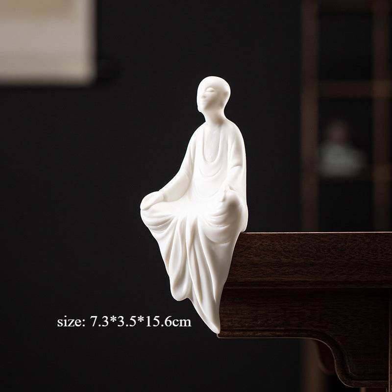 White Porcelain Buddha Statue - Tibetan Buddhist statue, view 6