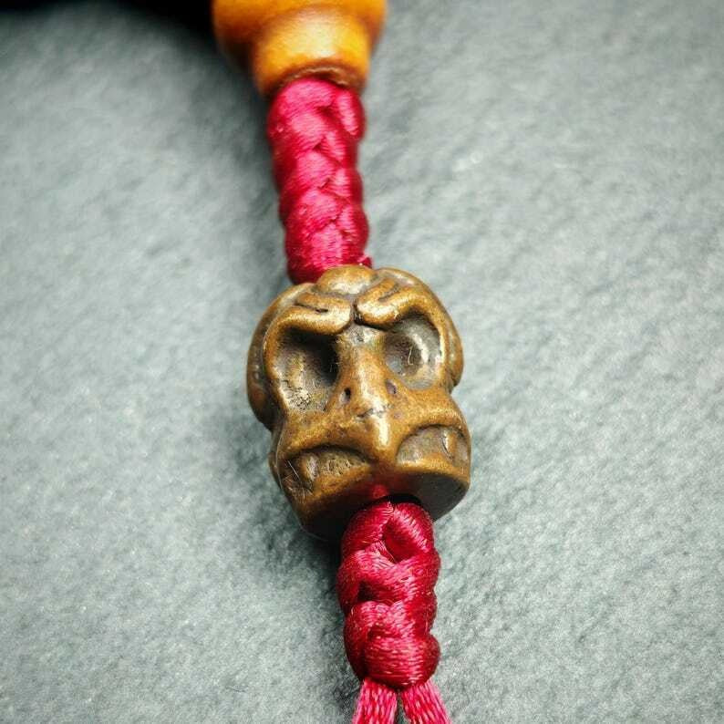 Mala Necklace,Old 8mm 108 Rudraksha Prayer Beads