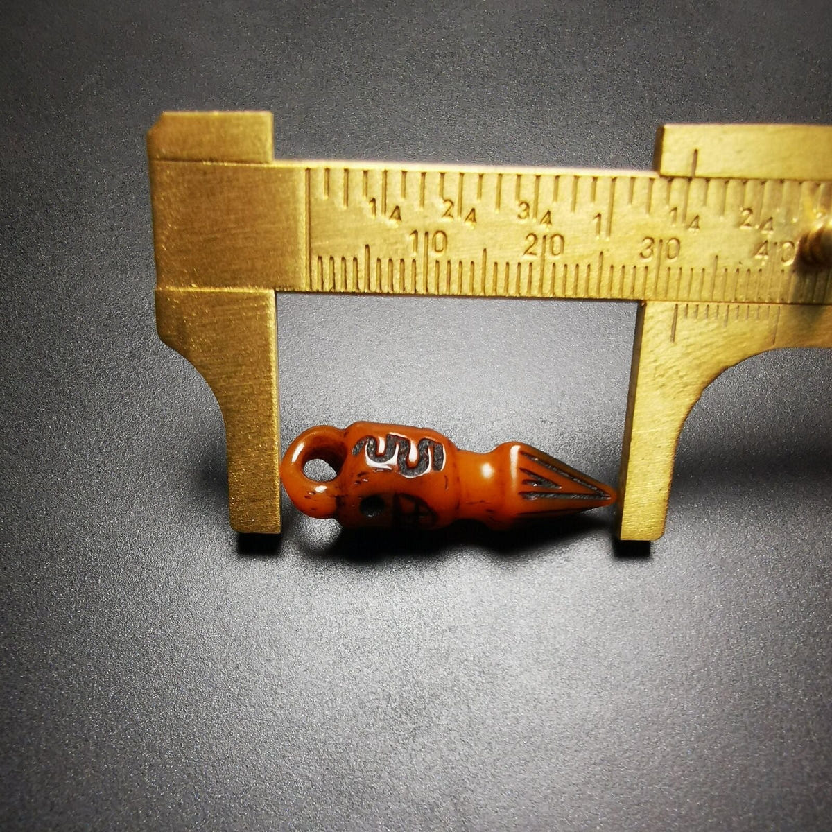 Amulet,Yak Bone Phurba Pendant 1.22" - Tibetan Buddhist amulet, view 10