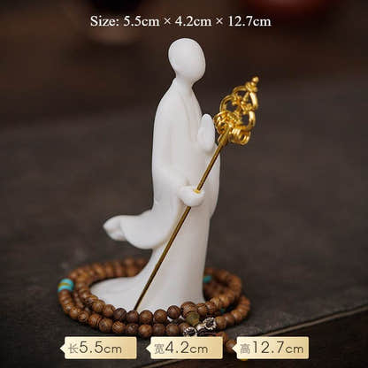 White Porcelain Buddha Statues - Tibetan Buddhist statue, view 5
