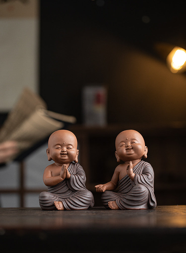 Purple Sand Meditation Buddha Statue