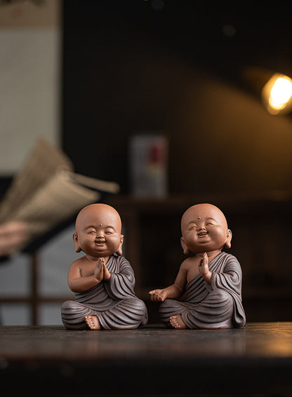 Purple Sand Meditation Buddha Statue