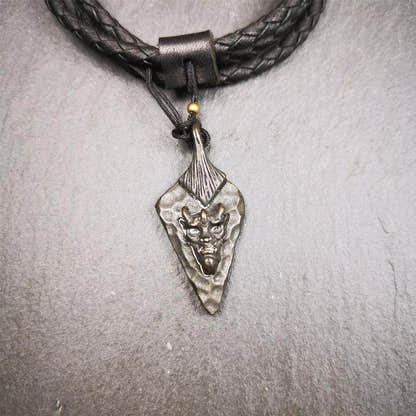 Demon Amulet 1.8" - Tibetan Buddhist amulet, detailed view