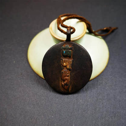 Drashi Lhamo Amulet,1.9" - Tibetan Buddhist amulet, view 6