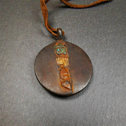 Drashi Lhamo Amulet,1.9" - Tibetan Buddhist amulet, view 8