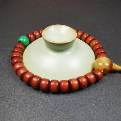 Corypha Linn Seed Bracelet Mala,0.4" - Tibetan Buddhist mala beads, view 5