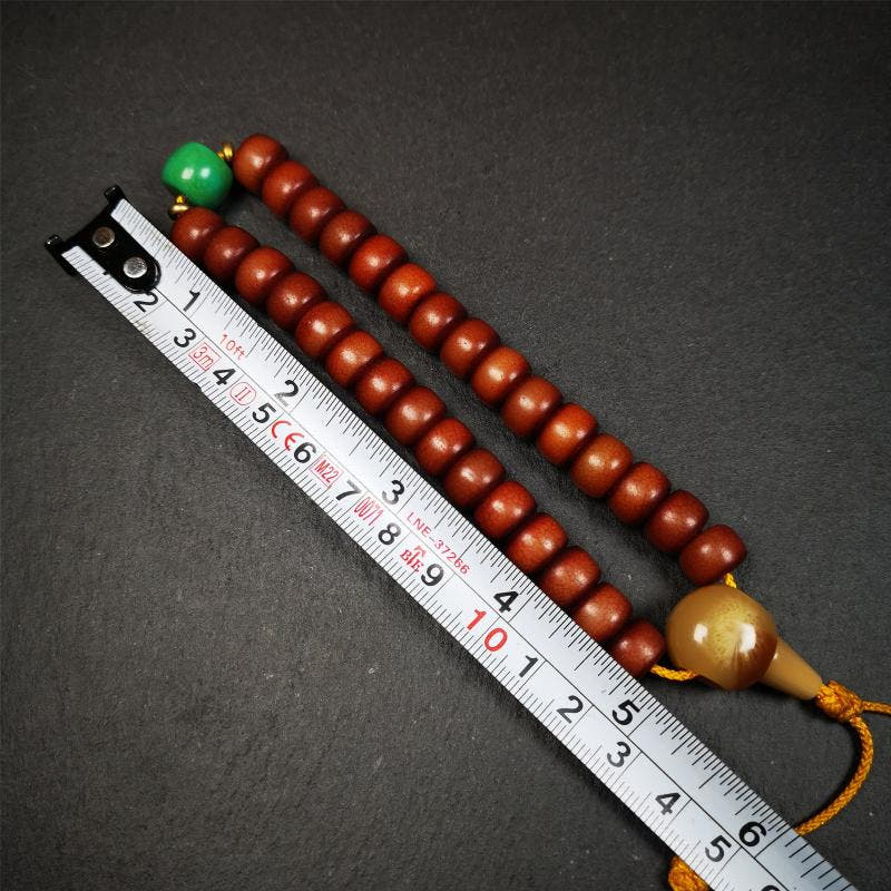 Corypha Linn Seed Bracelet Mala,0.4" - Tibetan Buddhist mala beads, view 7