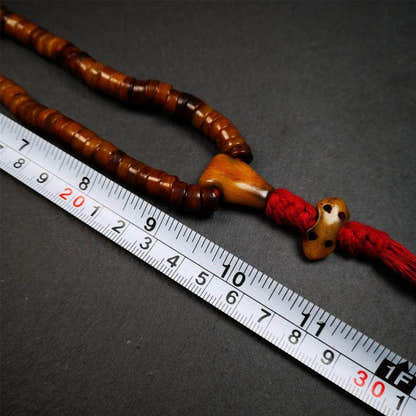 8.5mm Yak Bone Mala,48cm - Tibetan Buddhist mala beads, view 8