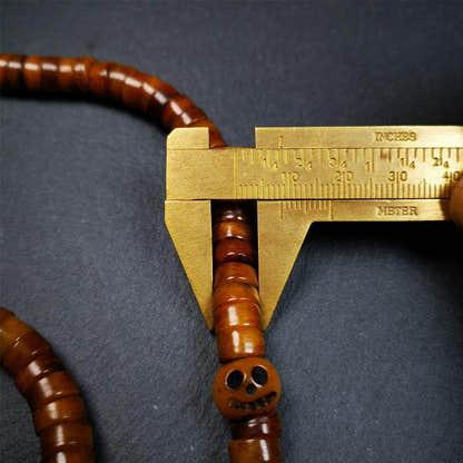 8.5mm Yak Bone Mala,48cm - Tibetan Buddhist mala beads, view 10