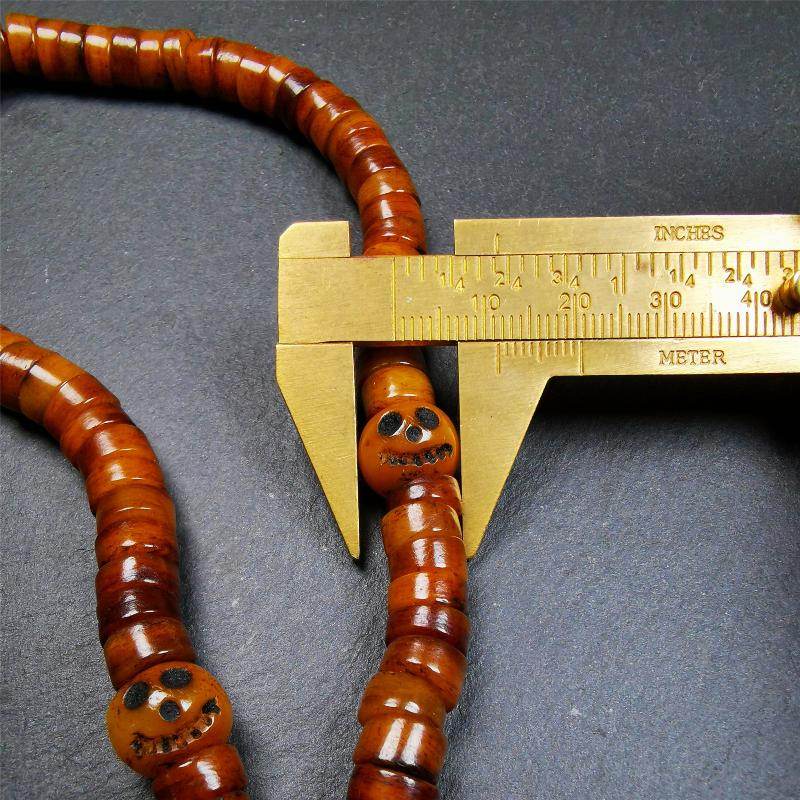 8.5mm Yak Bone Mala,48cm - Tibetan Buddhist mala beads, view 11
