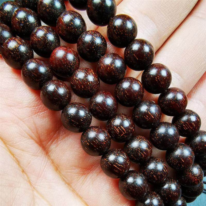 9mm Dalbergia Wood Huanghuali Mala,92cm - Tibetan Buddhist mala beads, view 5