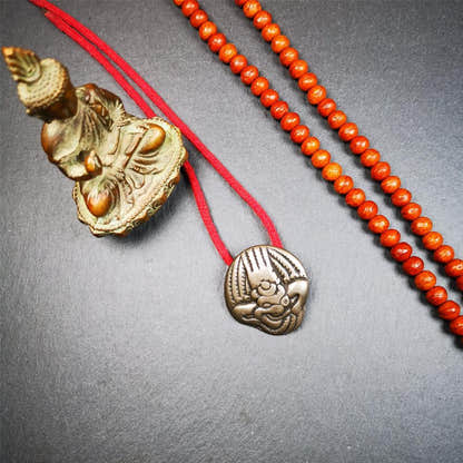 Garuda Amulet - 1.54" - Tibetan Buddhist amulet, detailed view