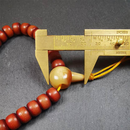 Corypha Linn Seed Bracelet Mala,0.4" - Tibetan Buddhist mala beads, view 11