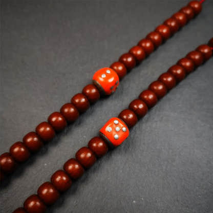 1 Pair of Plastic Dice Beads 0.47" - Tibetan Buddhist art, view 4