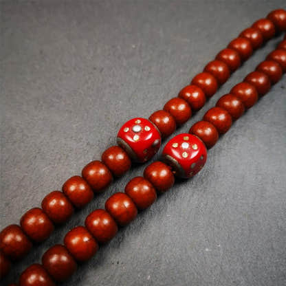 1 Pair of Plastic Dice Beads 0.47" - Tibetan Buddhist art, view 4