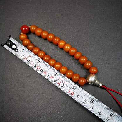 Corypha Linn Seed Bracelet Mala,0.4" - Tibetan Buddhist mala beads, view 6