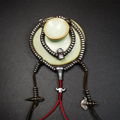 0.2" Cold Iron Mala,15" - Tibetan Buddhist mala beads, view 7