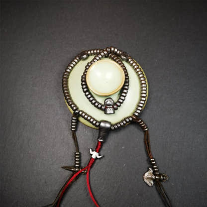 0.2" Cold Iron Mala,15" - Tibetan Buddhist mala beads, view 8