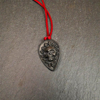 Skull Vajra Amulet 1.2" - Tibetan Buddhist amulet, view 7