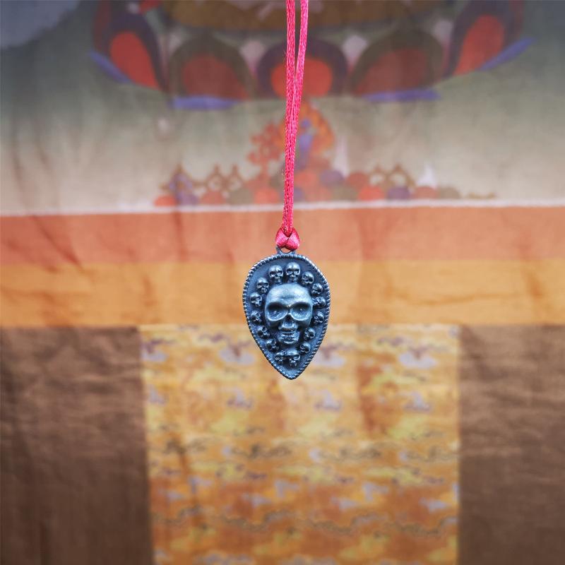 Skull Vajra Amulet 1.2" - Tibetan Buddhist amulet, view 9