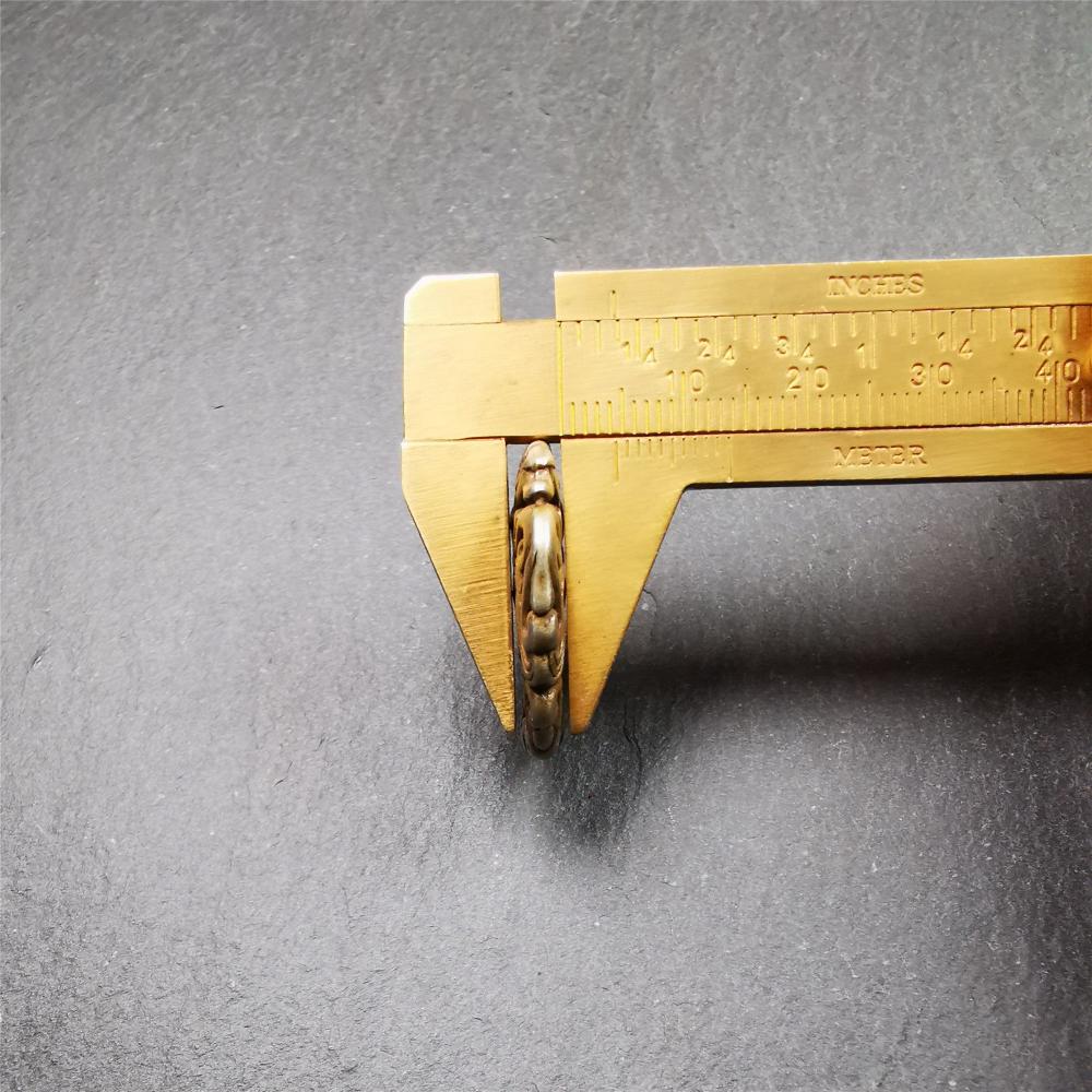 Kirtimukha Amulet 1.0" - Tibetan Buddhist amulet, size reference