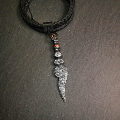 Conch Amulet 3.15" - Tibetan Buddhist amulet, view 4
