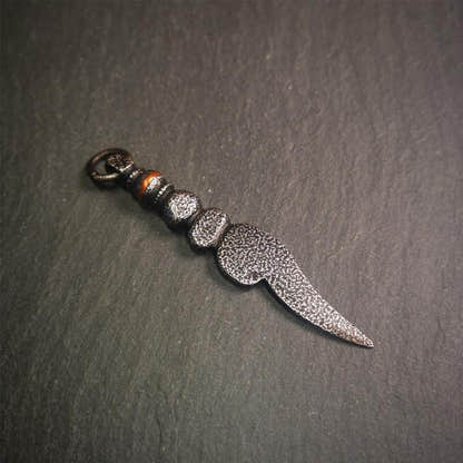 Conch Amulet 3.15" - Tibetan Buddhist amulet, view 8