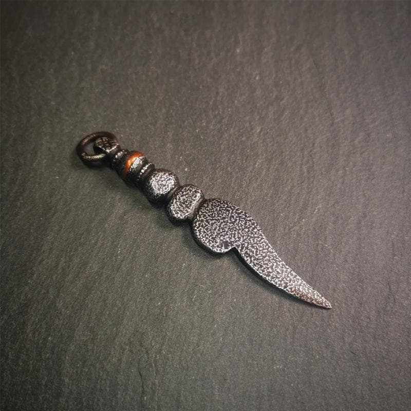 Conch Amulet 3.15" - Tibetan Buddhist amulet, view 8