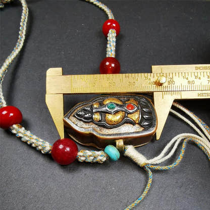 Portable Gau Shrine 1.8" - Tibetan Buddhist art, view 11