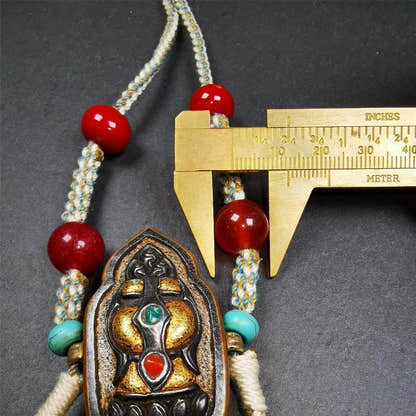 Portable Gau Shrine 1.8" - Tibetan Buddhist art, size reference