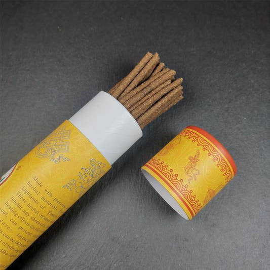 Traditional Derge Dsongzar Tibetan Incense Sticks - Tibetan Buddhist art, front view
