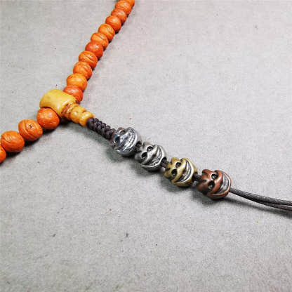 Skull Citipati Beads 0.47" - Tibetan Buddhist art, view 6