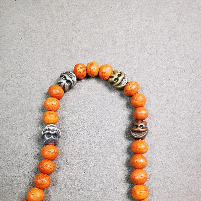 Skull Citipati Beads 0.47" - Tibetan Buddhist art, view 5
