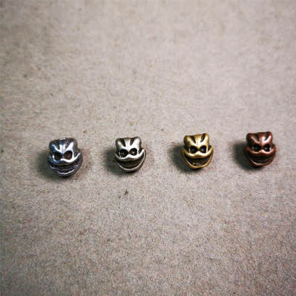 Skull Citipati Beads 0.47" - Tibetan Buddhist art, view 8