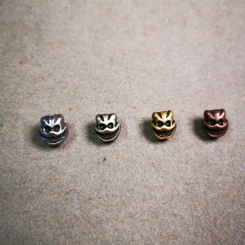 Skull Citipati Beads 0.47" - Tibetan Buddhist art, view 8